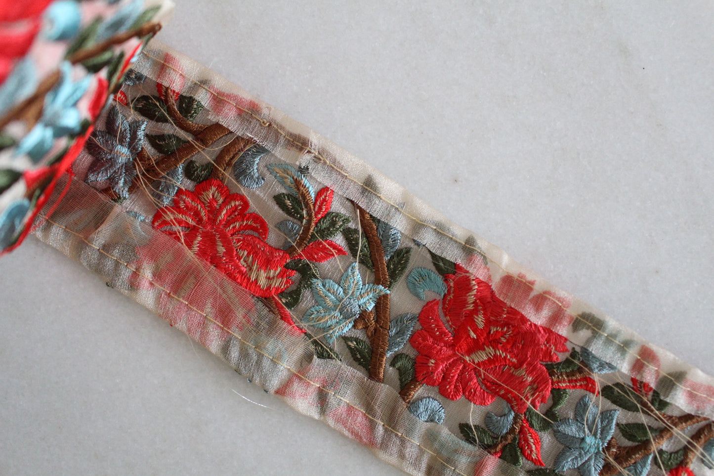 Flower Elegant ( Red × Light Blue - 1 )