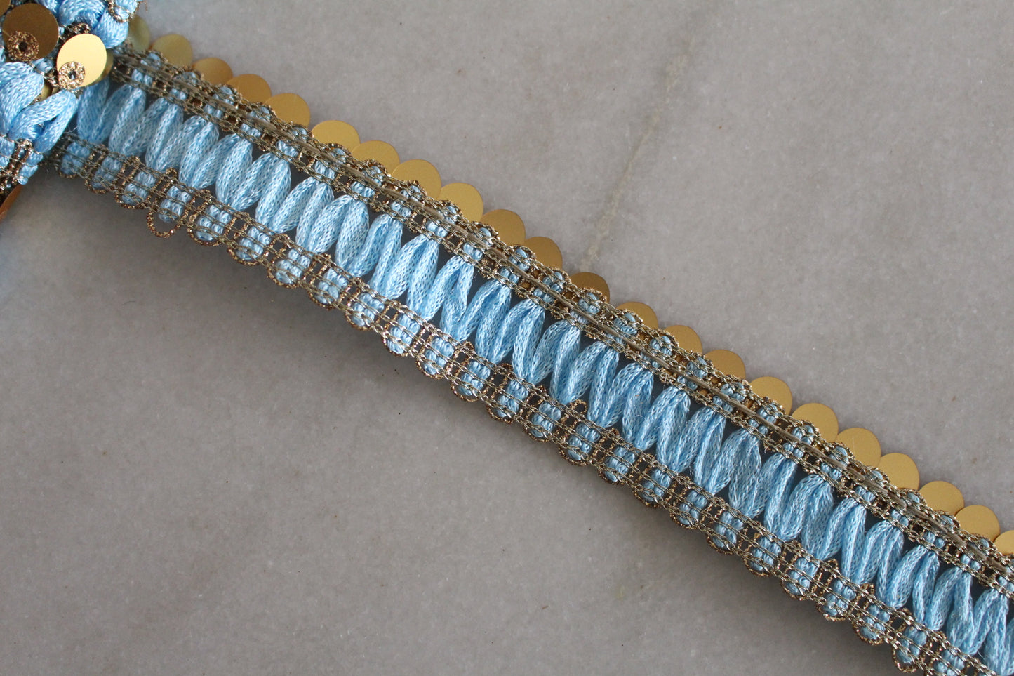Unique Ribbon ( Gold × Baby Blue - 22347 )