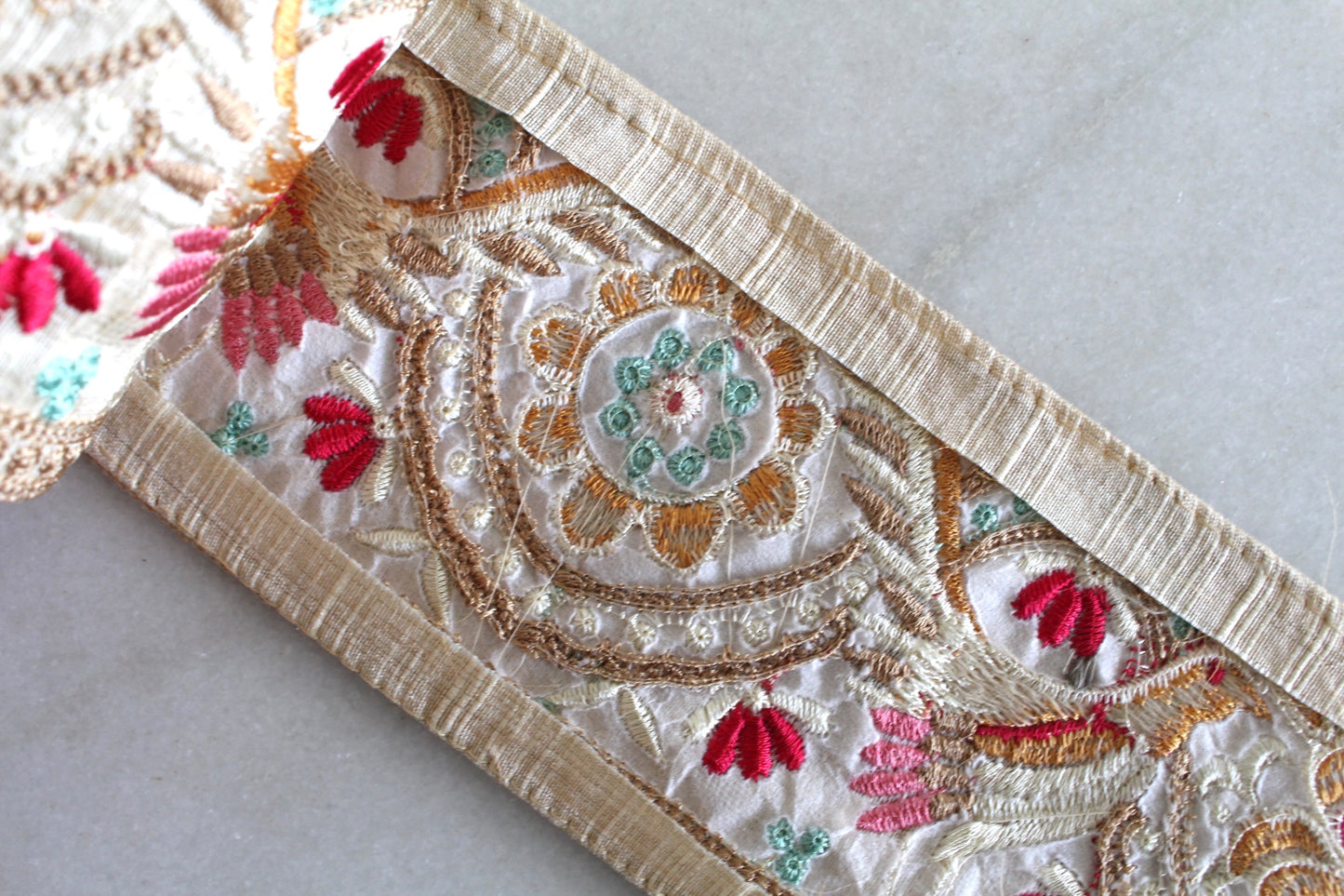 Flower Garden ( Birds White × Pink Orange - 40854 )