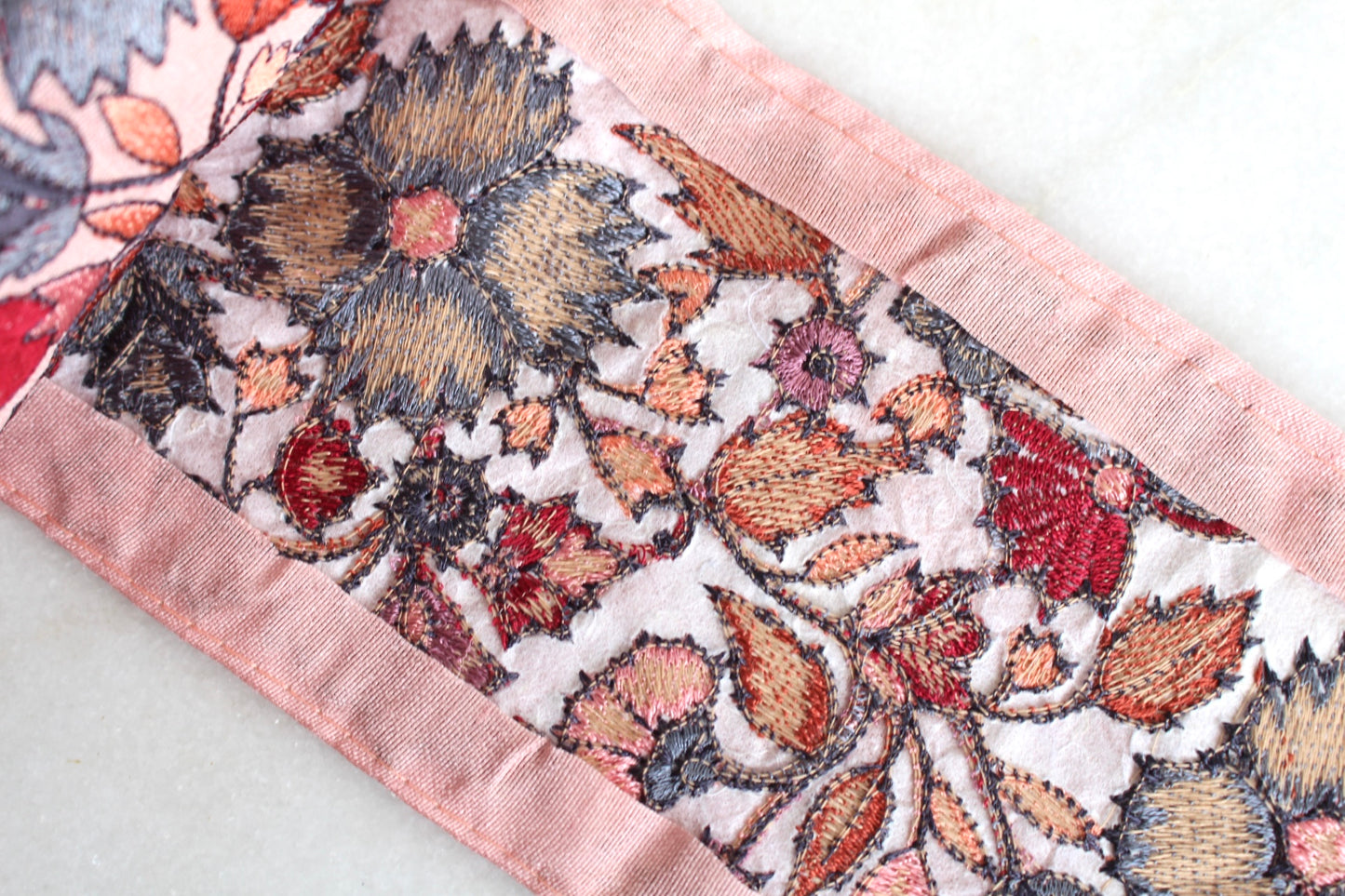 Flower Garden ( Pink × Navy Flower - 082533 )