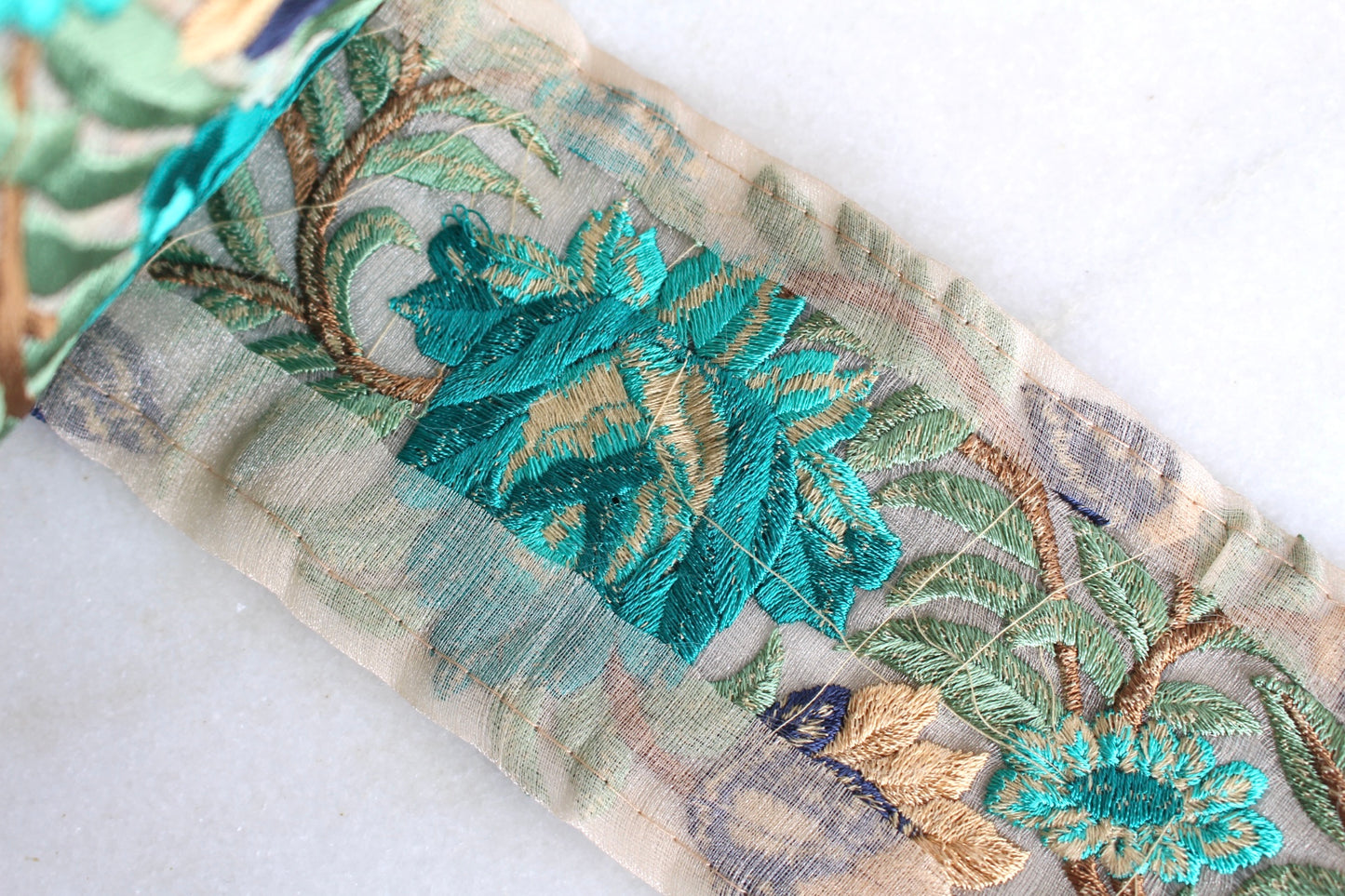 Flower Elegant ( Turquoise × Yellow - 082538 )