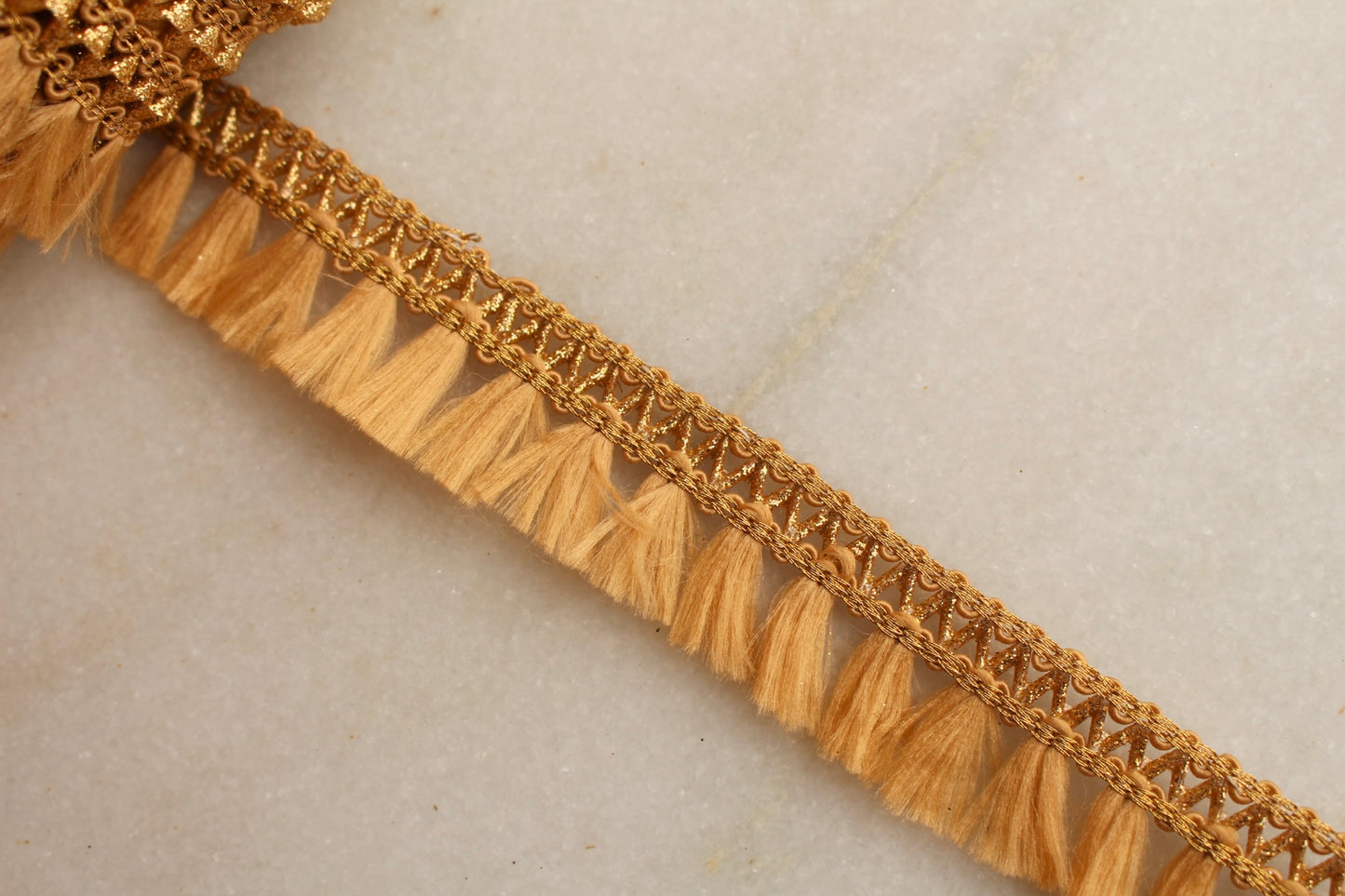 Unique ( Gold × Beige Tassels - 2231052 )