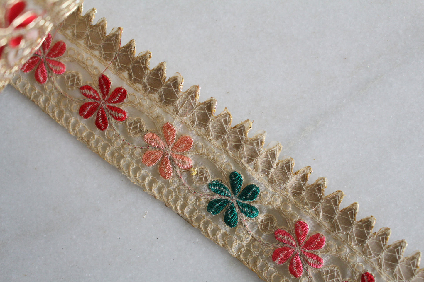 Unique Ribbon ( Gold Base Flower - 1 )
