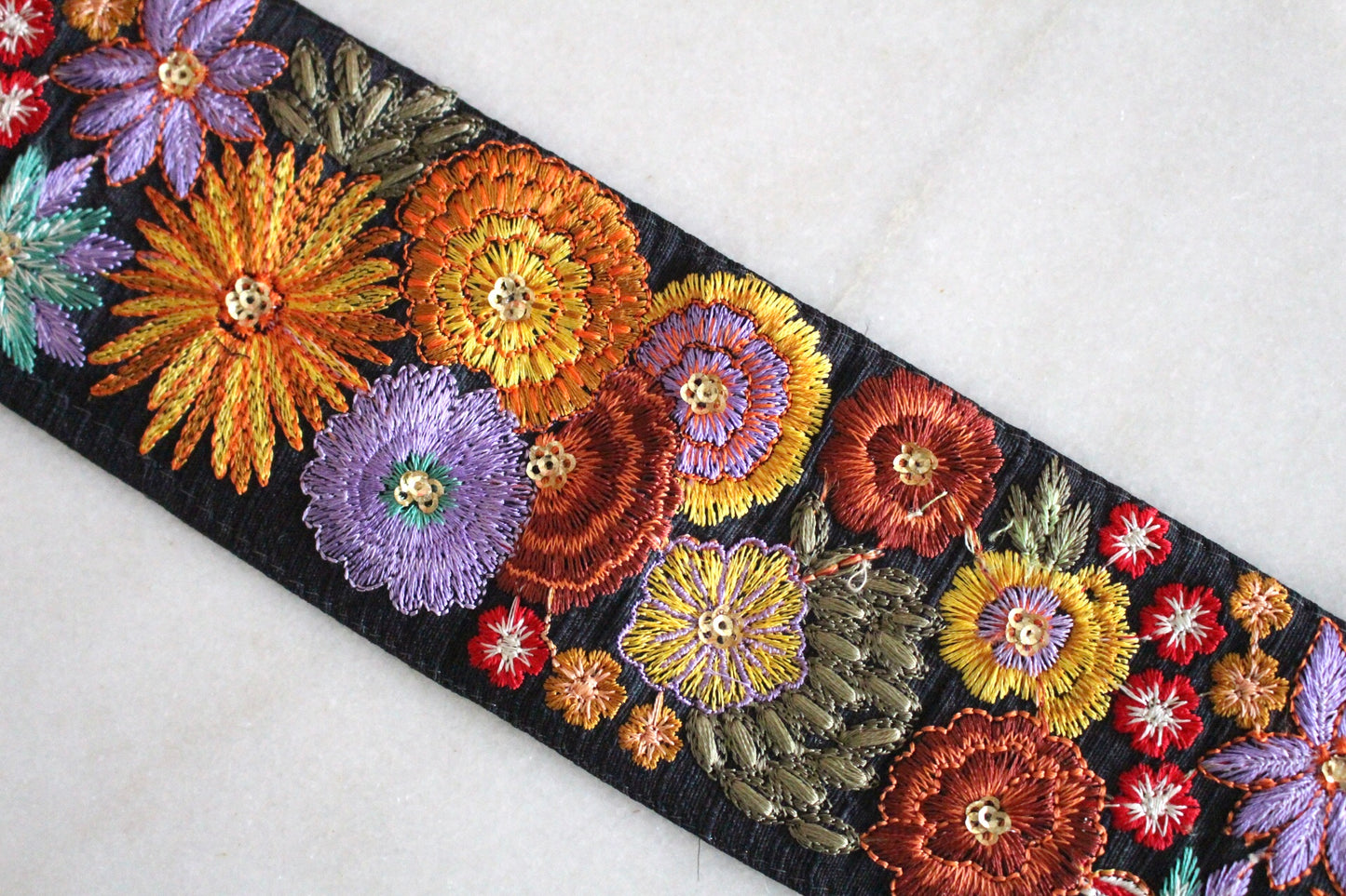 Flower Garden ( Black × Yellow Purple - 11405 )