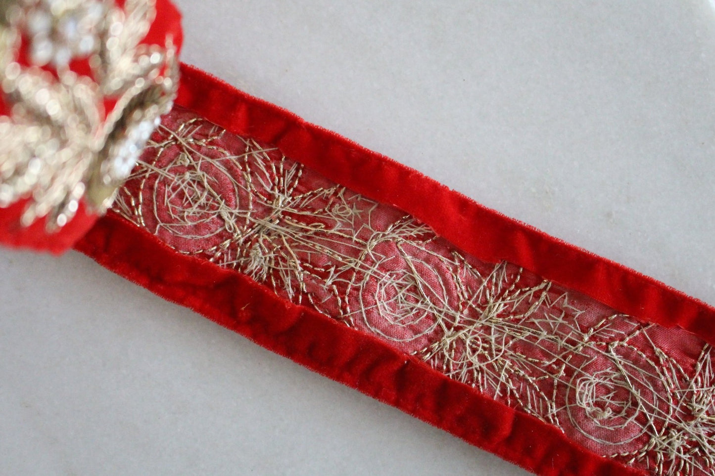 Hand Made Velour ( Red × Gold - 1 )