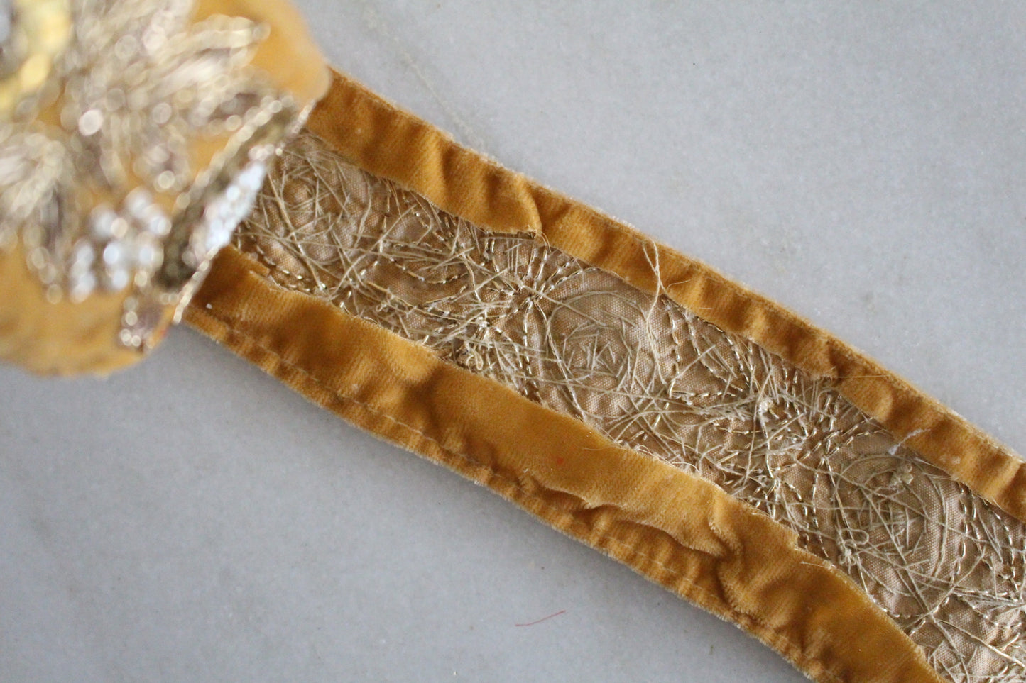 Hand Made Velour ( Beige × Gold - 1 )