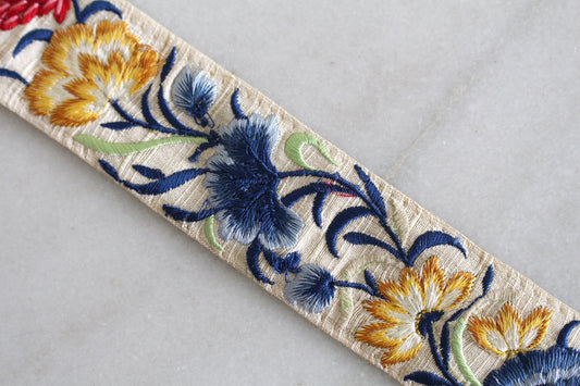 Flower Garden ( White × Blue Yellow - 32619 )