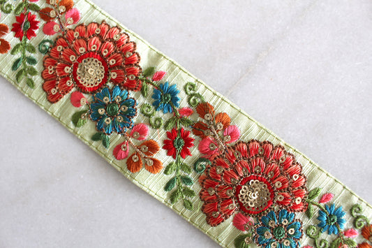 Flower Garden ( Light Green × Pink - 40838 )