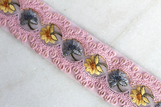 Flower Garden ( Light Pink × Blue Yellow - 082515 )