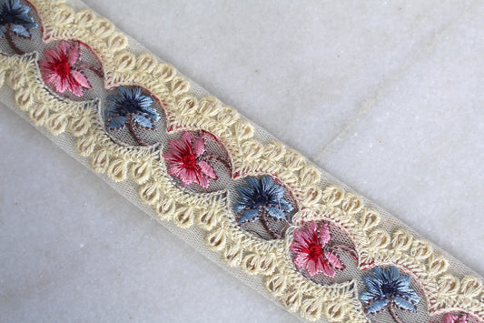 Flower Garden ( White × Blue Pink - 082508 )