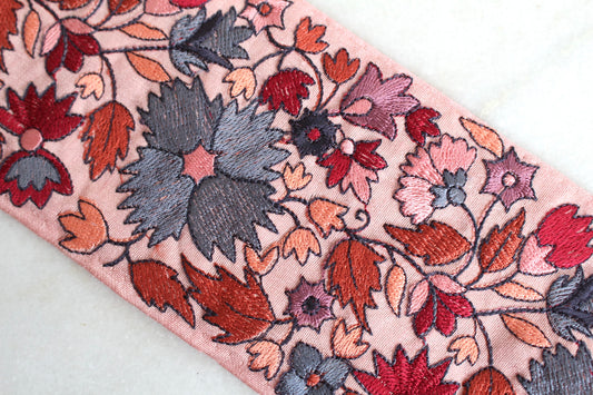 Flower Garden ( Pink × Navy Flower - 082533 )