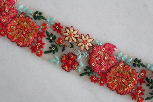 Flower Garden ( Red × Mint Green - 1 )