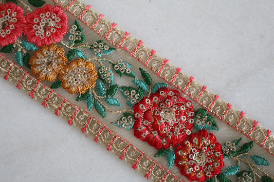 Flower Garden ( Red With Edge - 1 )