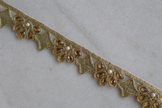 Unique Ribbon ( Gold Flower - 2 )