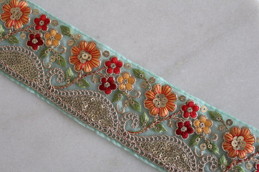 Flower Garden ( Light Green × Orange - 2 )