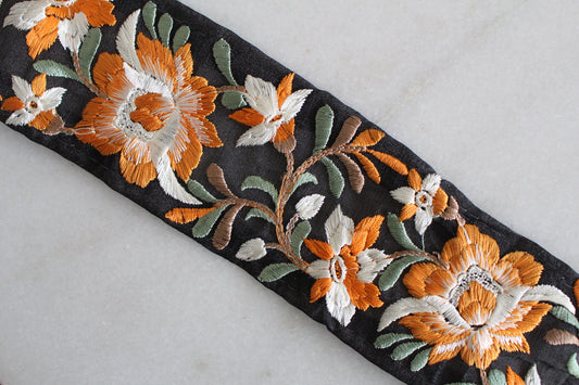 Flower Elegant ( Black × Orange - 1 )