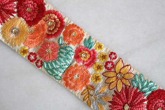 Flower Garden ( White × Red Orange - 11401 )