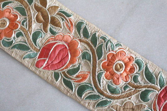 Flower Garden ( Beige × Tsubomi Pink - 11444 )